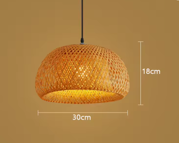 Zen | bambu taklampa Ø30 cm i handvävd stil