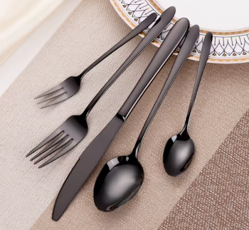 Onyx | Elegant svart bestickset i 20/25/30/35/40 delar