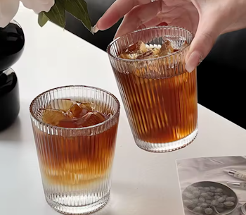 Stripes | 2-pack glas med vertikala ränder 240 ml