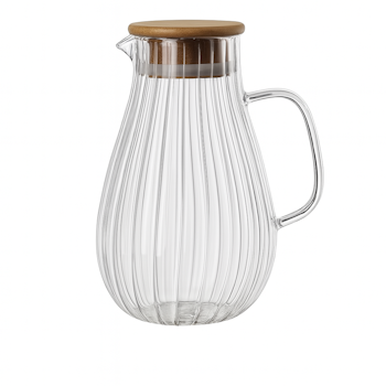 Verve | Stor glaskanna med vertikala ränder 1700ml
