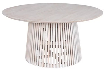 Solea | Rund matsalsbord 150 cm – ljus träfinish