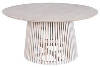 Solea | Rund matsalsbord 150 cm – ljus träfinish