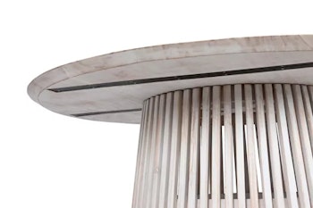 Solea | Rund matsalsbord 150 cm – ljus träfinish