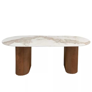 Verano | Stadschict matbord i marmordesign 220x100