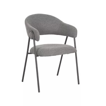 Lowen | 2-pack matstolar i grå bouclé