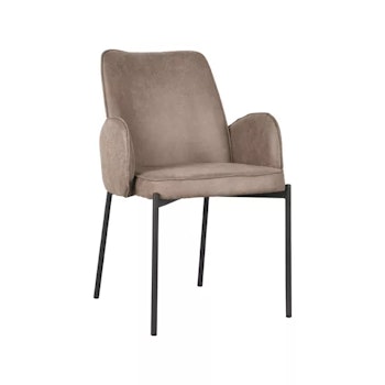 Joni | 2-pack matstolar i beige sammet