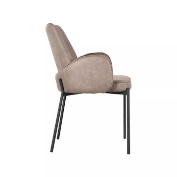 Joni | 2-pack matstolar i beige sammet