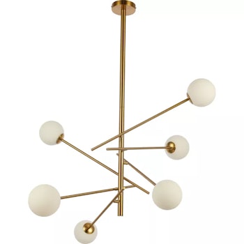 Diana | taklampa i vit & guld – justerbar höjd, 72 cm djup