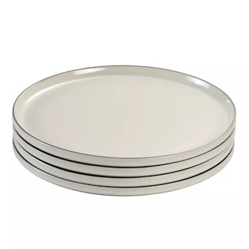 Mila| 4-pack stora mattallrikar i stengods – Ø 27,9 cm