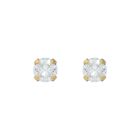 Örhängen i Cubic Zircon, 3 mm, guldpläterade
