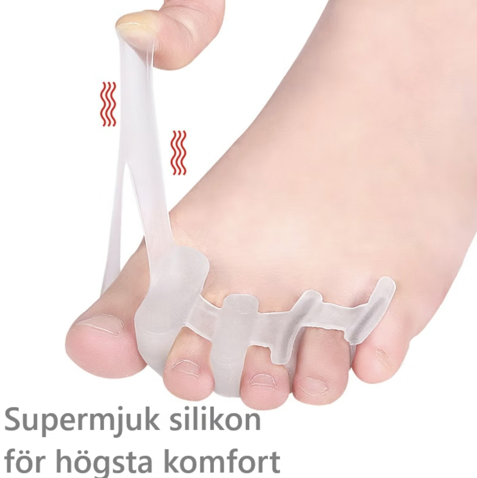 Hallux valgus tåspreder (stor avstand, 2 stk)