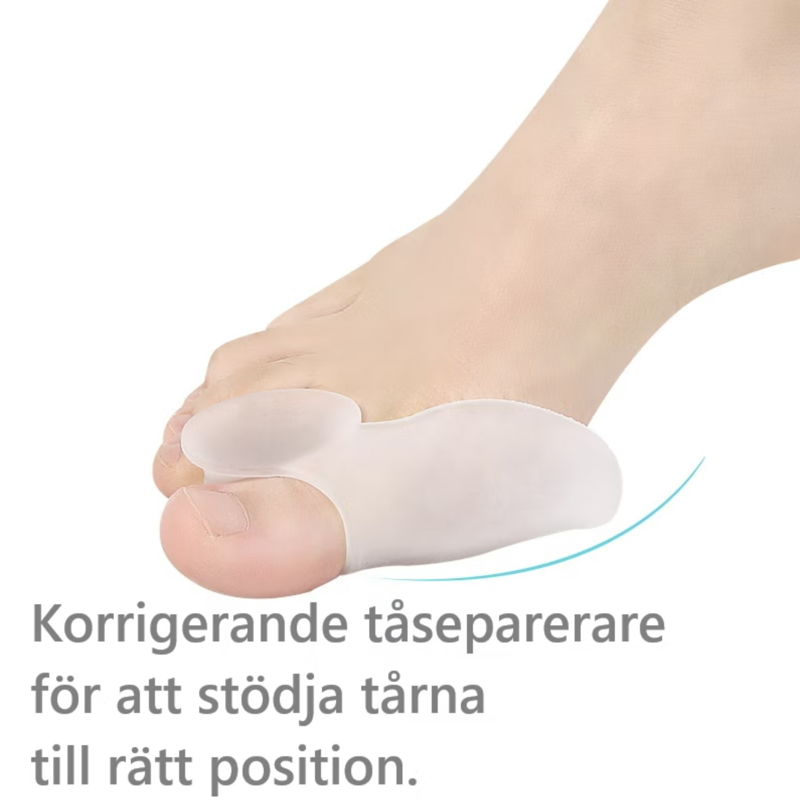 Hallux valgus-korrigerende tåseparator (2 stk)