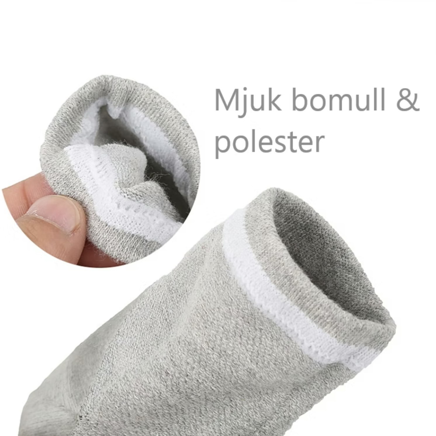 Sokker med gel i hælen