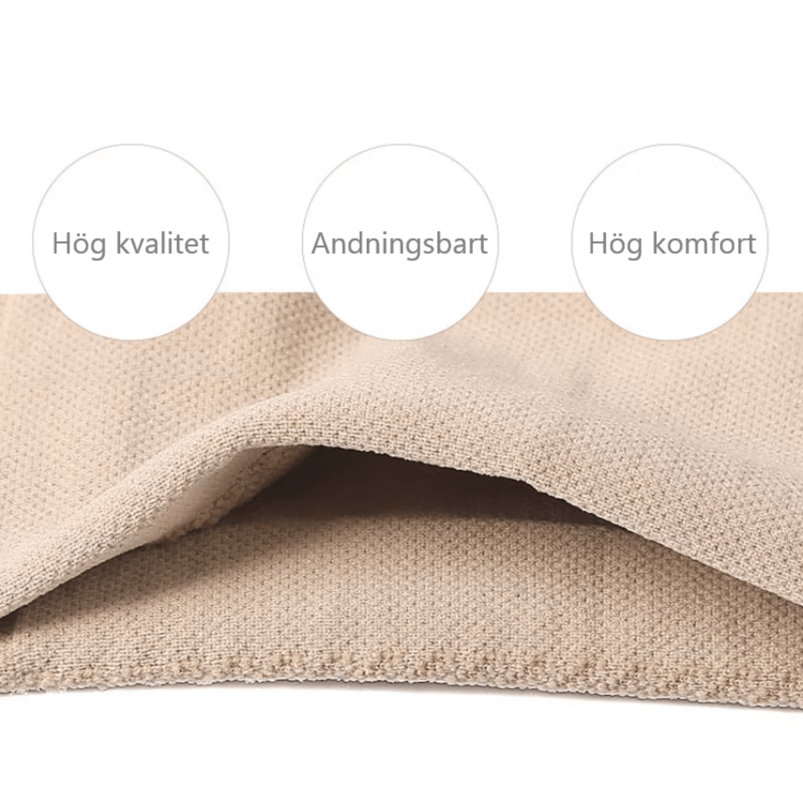 Knestøtte med elastisk komfort (1 par)