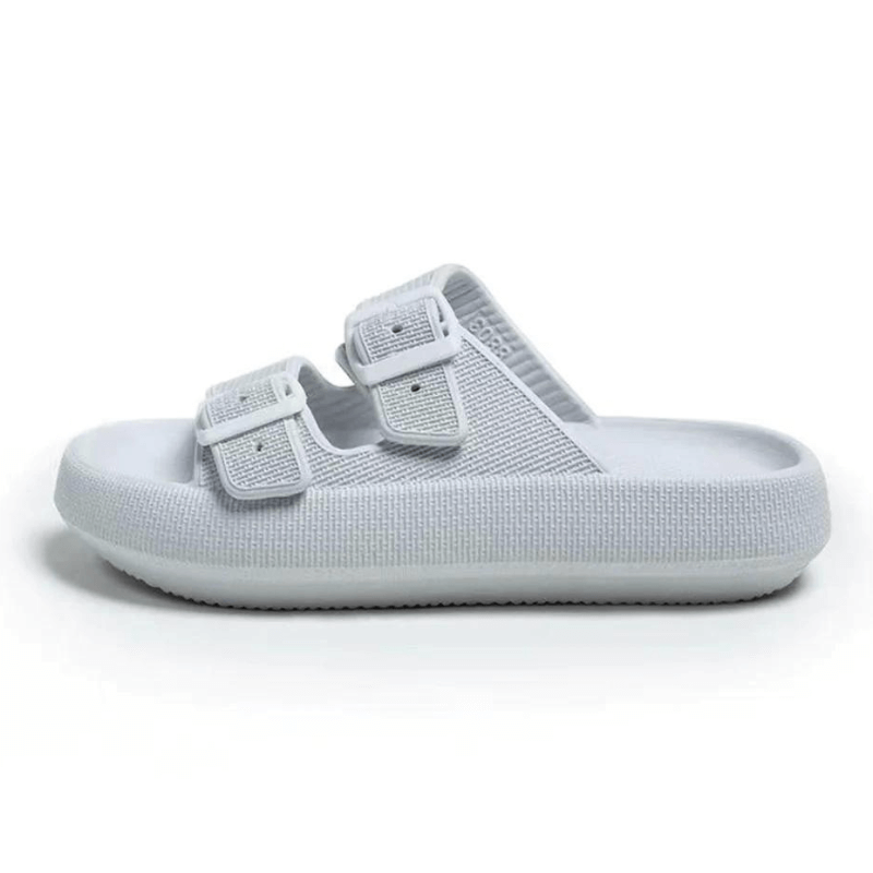 Justerbare, støtdempende Cloud Slippers (grå)