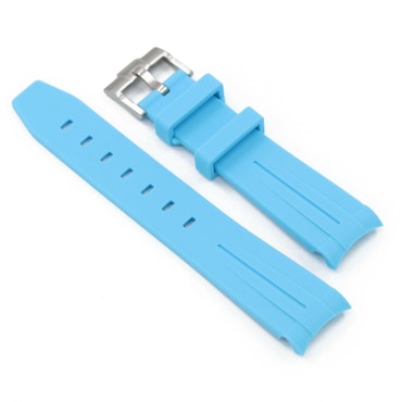 Gummiband Curved 21mm Blå