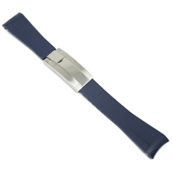 Gummiband Curved 20MM Mörkblått/stål vikspänne