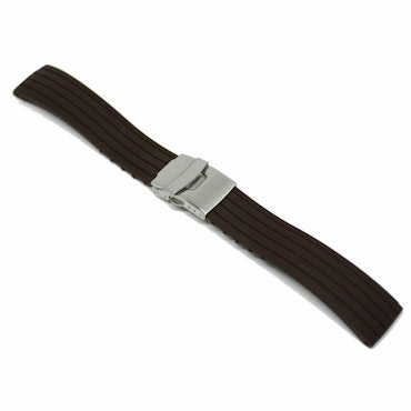 Klockarmband Gummibrun