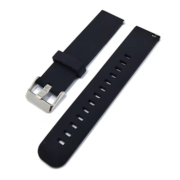 Klockarmband Gummisvart 2-delat