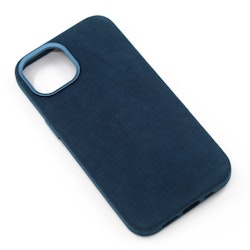 iPhone 14 Alcantara Magsafe Fodral Blå