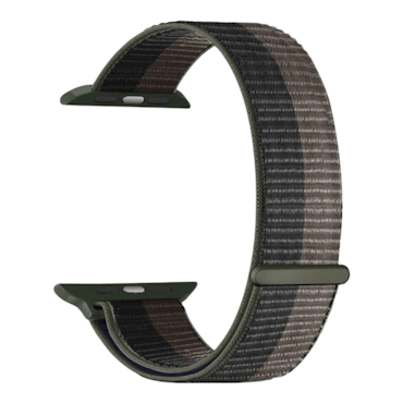 Svart och grå nylonrem till Apple Watch