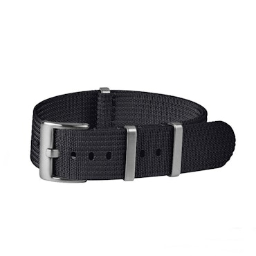 Ribbstickad Nato strap svart