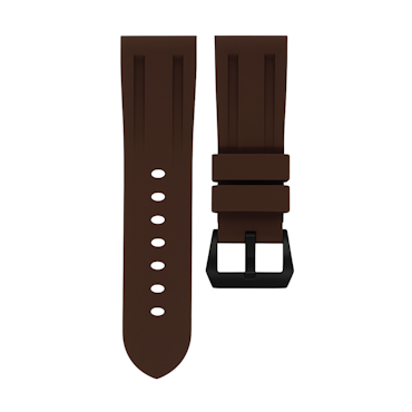 Horus 24mm gummiband - Brun med svart spänne