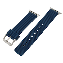 Apple Watch gummirem- Mörkblått med silverspänne