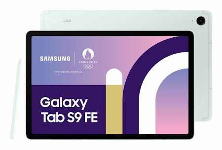 Samsung Galaxy Tab S9 FE Wi-Fi Light Green + Book Cover Keyboard 10,9 WQXGA+ Display / Octa-Cora / 6GB RAM / 128GB Speicher / +Samsung Cover Keyboard