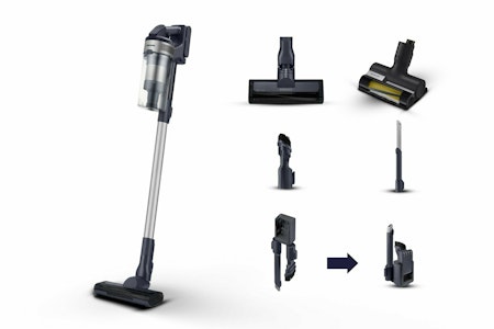 Samsung VS15A60AGR5 Stick vakuum Batteri Dry Poseløs 0,8 L 410 W Sort, Sølv