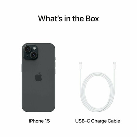 Apple iPhone 15 6,1 128GB - Sort