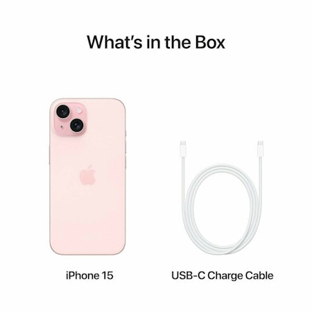 Apple iPhone 15 6,1 128GB - Lyserød
