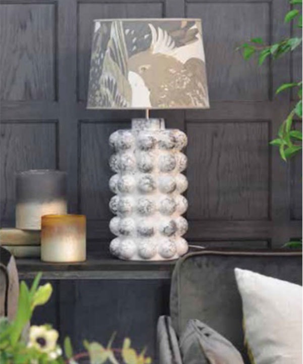 BUBBELS LAMPFOT - VIT MARMOR - 49 CM