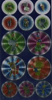 Sølv holofoil - 13 klistremerker