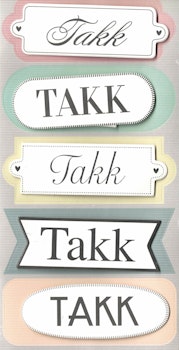 Takk - 5 klistremerker