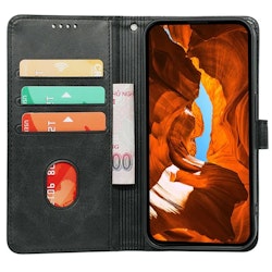 Samsung Galaxy A56 5G Flip Cover - Læder Struktur & Magnetlukning - Sort