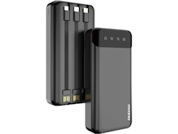 Dudao K6Pro+-black powerbank 20000mAh 10Watt 3xcables sort