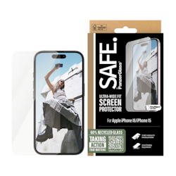 SAFE. by PanzerGlass Apple iPhone 16, 15 | Ultra-Wide Fit