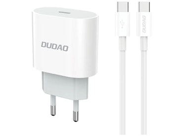 Dudao A14EUC Adapter 20Watt (1m USB-C to USB-C cable included) Hvid