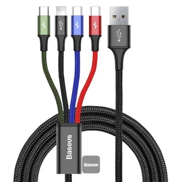 Baseus 4-in-1 USB kabel USB-C, Lightning, Micro-USB - 1,2 m