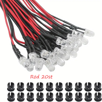 20st Röda dioder 3mm