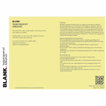 BLANK Isopropanol Alkohol