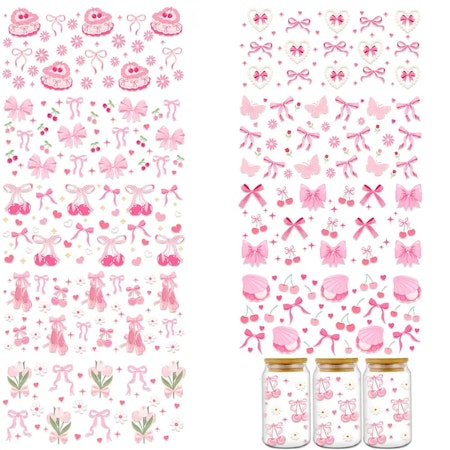 2-pack Mix med dekaler rosa tema