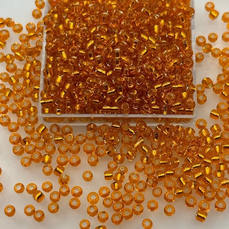 2mm glasfröpärlor orange