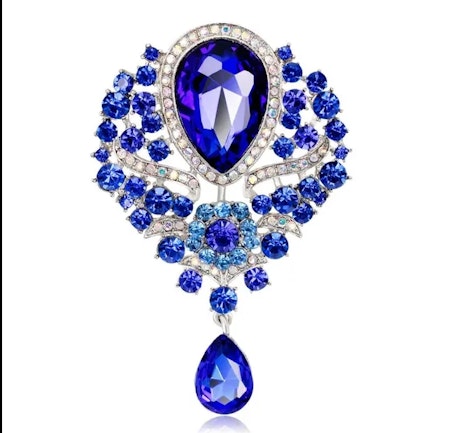 Kristall smycke blue (flera färger)