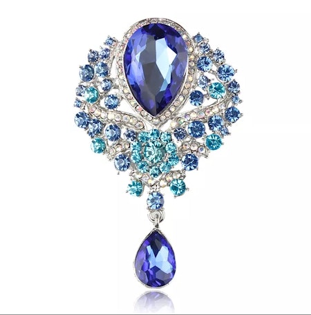 Kristall smycke blue (flera färger)