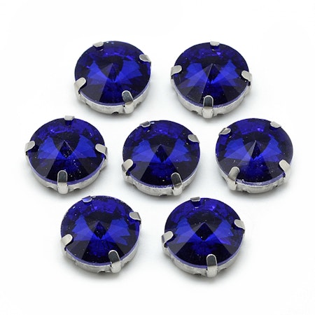Sew on kristaller Royal Blue glas 8mm