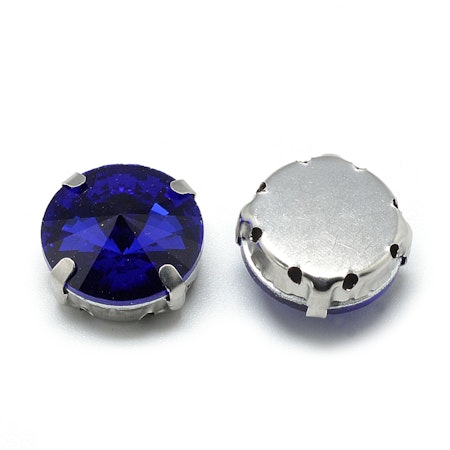 Sew on kristaller Royal Blue glas 8mm