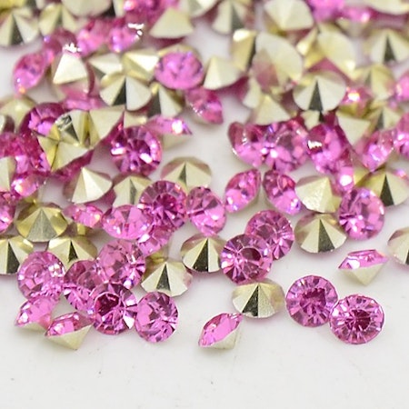 Rhinestone Orchid point back 8mm ca 50st