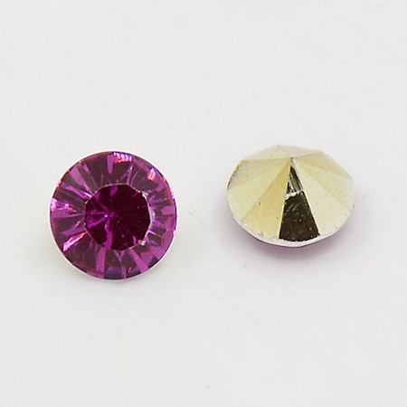 Rhinestone purple point back 8mm, ca 50st